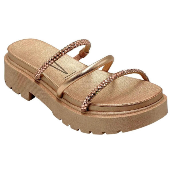 Tamanco Vizzano Flatform Com Strass Feminino – Rosa Antigo - Imagem 2