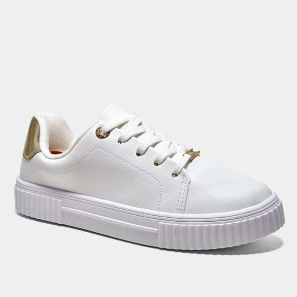Tênis Vizzano Detalhe Dourado Feminino – Branco + dourado - Imagem 2