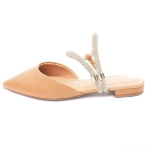 Mule Vizzano Tira Strass Caramelo – Caramelo